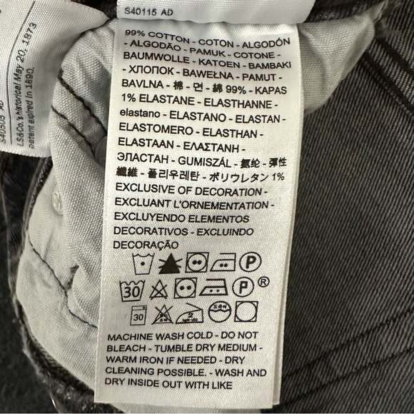 Levi’s 501 Skinny Faded Black Jeans Size 25 - Picture 9 of 10